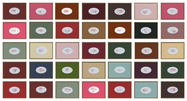 Inimitié (détails), sanguine sur canson sous marie-louise, dimensions variables