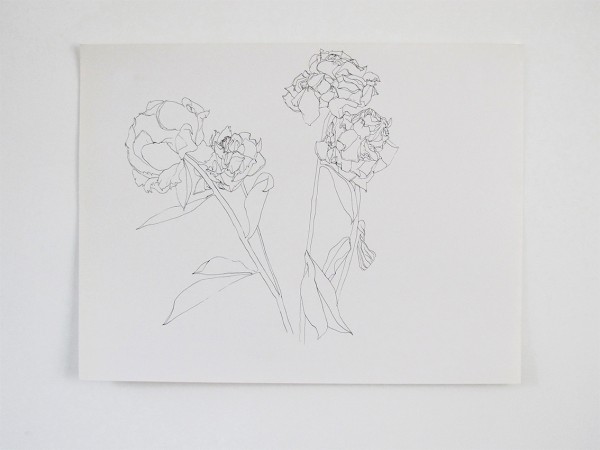 Frondaison #06 50x65, encre de chine sur papier canson.
